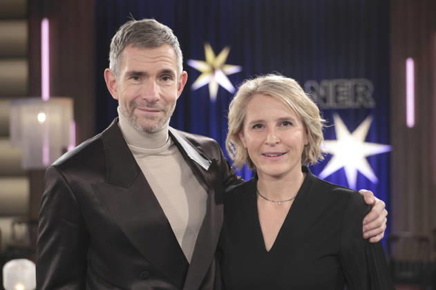 Micky Beisenherz and Susan Link at the recording of the WDR talk show Kölner Treff in WDR Studio BS 3 Cologne, 18 12 2025 Foto:xR.xSchmiegeltx xFuturexImagex koelner_treff1812_5250