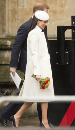 Commonwealth Day in London LONDON, UNITED KINGDOM - MARCH 12: Prince Harry and Meghan Markle walk into the Dean s Yard in Westminster Abbey to attend a reception after celebrating Commonwealth Day in London on Monday March 12, 2018. London, City of Ingiltere. Editorial use only. Please get in touch for any other usage.  Copyright: x2025xAnadoluxIsabelxInfantesx