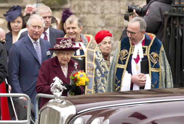 Commonwealth Day in London LONDON, UNITED KINGDOM - MARCH 12: Queen Elizabeth II accompanied by her son The Prince of Wales and the Duke of York leave Westminster Abbey after celebrating a service on Commonwealth Day in London on Monday March 12, 2018. London, City of Ingiltere. Editorial use only. Please get in touch for any other usage.  Copyright: x2025xAnadoluxIsabelxInfantesx