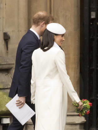 Commonwealth Day in London LONDON, UNITED KINGDOM - MARCH 12: Prince Harry and Meghan Markle walk into the Dean s Yard in Westminster Abbey to attend a reception after celebrating Commonwealth Day in London on Monday March 12, 2018. London, City of Ingiltere. Editorial use only. Please get in touch for any other usage.  Copyright: x2025xAnadoluxIsabelxInfantesx