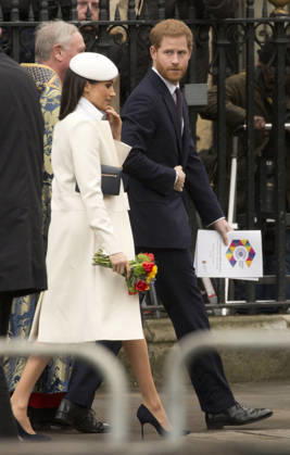 Commonwealth Day in London LONDON, UNITED KINGDOM - MARCH 12: Prince Harry and Meghan Markle walk into the Dean s Yard in Westminster Abbey to attend a reception after celebrating Commonwealth Day in London on Monday March 12, 2018. London, City of Ingiltere. Editorial use only. Please get in touch for any other usage.  Copyright: x2025xAnadoluxIsabelxInfantesx