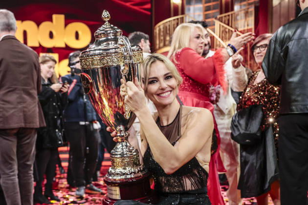 December 21, 2025, Rome, Rome, Italy: Dancing with the Stars television show, the final. Pictured is Francesca Fialdini, runner-up. Rome, Italy 20 December 2025 Rome Italy  - ZUMAa289 20251221_zia_a289_026 Copyright: xCristianoxMinichiellox