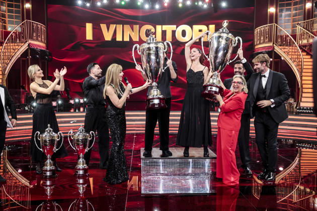 December 21, 2025, Rome, Rome, Italy: Dancing with the Stars television show, the finale. Pictured is Andrea Delogu and Nikita Perotti, the winners. Rome, Italy 20 December 2025 Rome Italy  - ZUMAa289 20251221_zia_a289_045 Copyright: xCristianoxMinichiellox