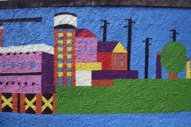December 21, 2025, Rome, Rome, Italy: The new mural by Geometric Bang (Mattia Botta) on Via del Porto Fluviale in Ostiense. Rome, Italy 22 December 2025 Rome Italy  - ZUMAa289 20251221_zia_a289_081 Copyright: xMimmoxFrassinetix