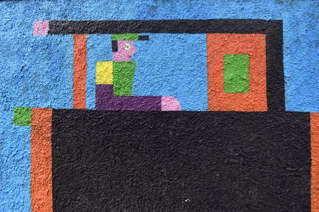 December 21, 2025, Rome, Rome, Italy: The new mural by Geometric Bang (Mattia Botta) on Via del Porto Fluviale in Ostiense. Rome, Italy 22 December 2025 Rome Italy  - ZUMAa289 20251221_zia_a289_083 Copyright: xMimmoxFrassinetix