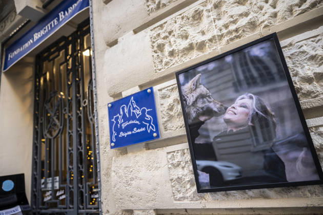 Flowers at Fondation Brigitte Bardot After Actress Death - Paris This picture shows the entrance of the Fondation Brigitte Bardot with a flowers set on the door following the death of French actress and animal rights activist Brigitte Bardot in Paris on December 28, 2025. Photo by Eliot Blondet ABACAPRES.COM Paris Ile-de-France France  Copyright: xBlondetxEliot ABACAx