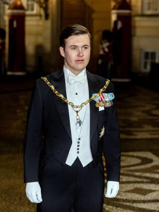 01-01-2026 Amalienborg Prince Christian arrive for the New Years reception at Christian palace in Copenhagen, Denmark. Â  Copyright: xPPEx