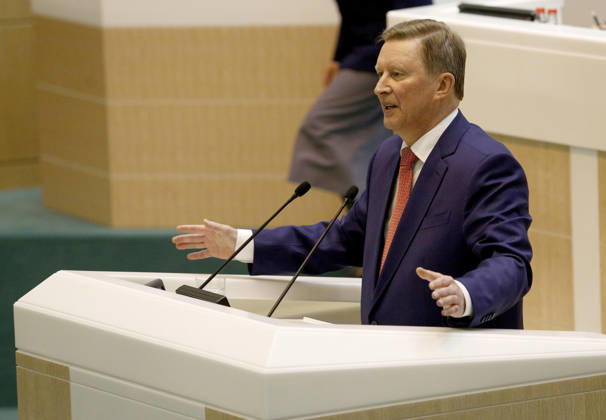 The first meeting of the autumn session in the Russian Parliament MOSCOW, RUSSIA - OCTOBER 01: Russia s Chief of Staff of the Presidential Executive Office Sergei Ivanov speaks at the first meeting of the autumn session in the Russian Parliament s upper house, the Federation Council, in Moscow, Russia on October 01, 2014. Nikita Shvetsov Anadolu Images Moscow Moscow City. Editorial use only. Please get in touch for any other usage.  Copyright: x2025xAnadoluxNikitaxShvetsovx