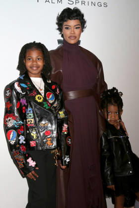 January 4, 2026, Palm Springs, Ca, USA: PALM SPRINGS - JAN 4: Iman Tayla Shumpert Jr., Teyana Taylor, Rue Rose Shumpert at PSIFF Creative Impact Awards and 10 Directors to Watch Brunch at the Parker Palm Springs on January 4, 2026 in Palm Springs, CA Palm Springs USA - ZUMAnc22 20260104_zaa_nc22_289 Copyright: xKathyxHutchinsx