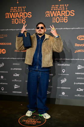 January 10, 2026, Madrid, Madrid, SPAIN: Content creators and guests pose on the black carpet during the third edition of the Army Awards, held on Saturday, January 10, at the Madrid Arena in Madrid. Known as the Ã¢â‚¬oeinternet anti-awards,Ã¢â‚¬Â the ceremony honors the most viral moments, trends, and personalities from social media over the past year in a script-free gala hosted by Ceciarmy and Santiago Segura. In the image LoÂ­der J Madrid SPAIN - ZUMAz108 20260110_znp_z108_202 Copyright: xRichardxZubelzux