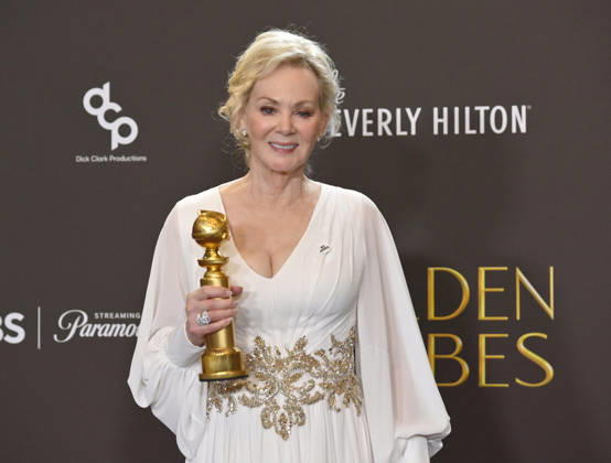 Jean Smart appears backstage after winning the award for Best Performance by a Female Actor in a Television Series Musical or Comedy award for Hacks during the 83rd annual Golden Globe Awards at the Beverly Hilton in Beverly Hills, California on Sunday, January 11, 2026.  LAP20260111208 JIMxRUYMEN