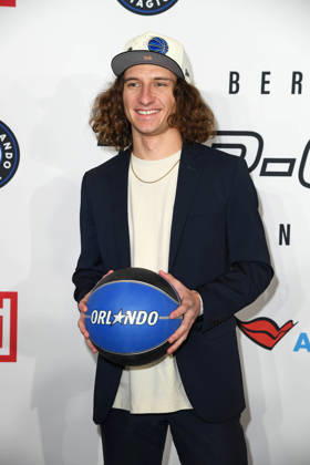 Zac Ryan aka Zac XCVIII arriving at the NBA TIP OFF DINNER at the Axel Springer skyscraper in Berlin on 14 01 2026