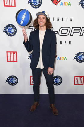 Zac Ryan aka Zac XCVIII arriving at the NBA TIP OFF DINNER at the Axel Springer skyscraper in Berlin on 14 01 2026