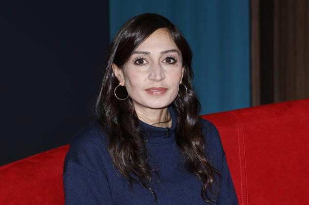 Gilda Sahebi on the NDR news and talk show DAS Rote Sofa in the NDR television studio Lokstedt Hamburg, 16 01 2026 Foto:xH.xHartmannx xFuturexImagex das_6105
