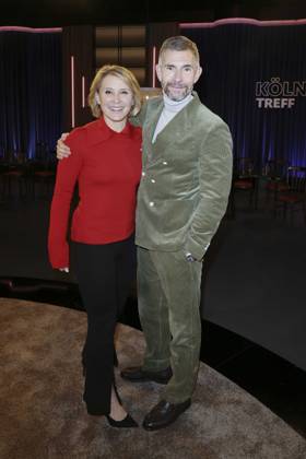 abb Susan Link, Micky Beisenherz presenter duo of the WDR talk show Koelner Treff from the WDR Studio BS3 on 16 01 2026 in Cologne NRW Germany