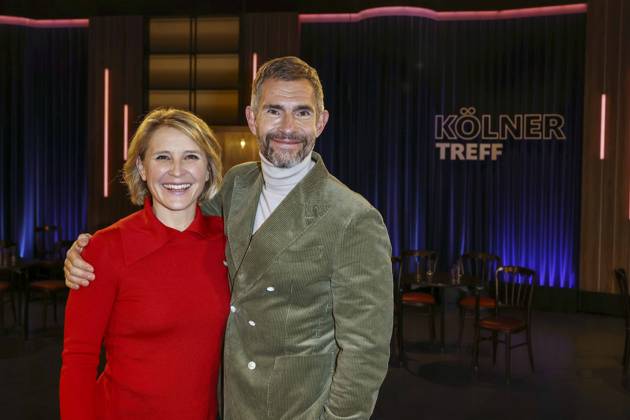abb Susan Link, Micky Beisenherz presenter duo of the WDR talk show Koelner Treff from the WDR Studio BS3 on 16 01 2026 in Cologne NRW Germany