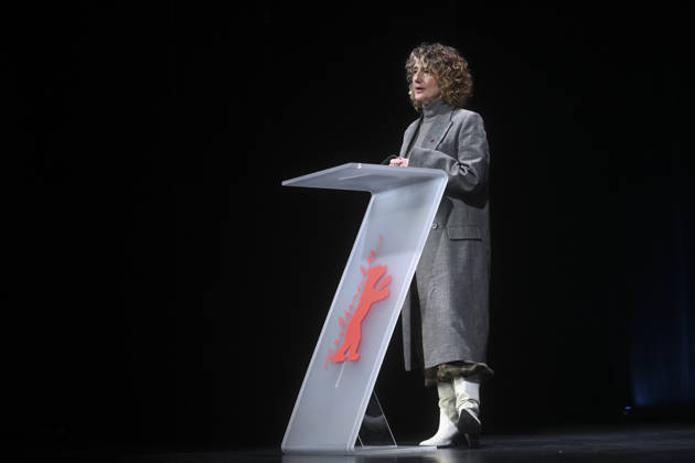 Promotional event ahead of 76th Berlin International Film Festival BERLIN, GERMANY - JANUARY 20: Berlinale Director Tricia Tuttle makes a speech during the promotional meeting for the 76th International Berlin Film Festival (Berlinale) in Berlin, Germany on January 20, 2026. Halil Sagirkaya Anadolu Berlin Germany. Editorial use only. Please get in touch for any other usage.  Copyright: x2026xAnadoluxHalilxSagirkayax