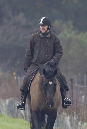 Andrew Mountbatten Windsor 19 01 2026 Andrew Mountbatten Windsor rides with a groom on the Windsor Estate.  Copyright: xDougxSeeburgx NINTCHDBPICT001052598455