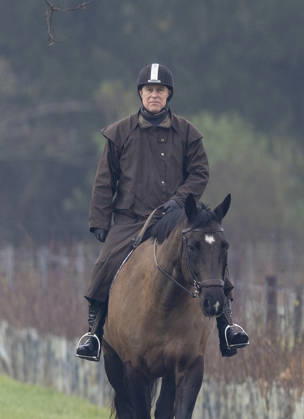 Andrew Mountbatten Windsor 19 01 2026 Andrew Mountbatten Windsor rides with a groom on the Windsor Estate.  Copyright: xDougxSeeburgx NINTCHDBPICT001052598498