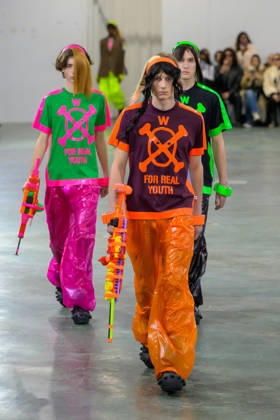 PFW - Walter Van Beirendonck Runway Model walks the runway during the Walter Van Beirendonck Menswear Fall Winter 2026-2027 show as part of Paris Fashion Week on January 21, 2026 in Paris, France. Photo by Jana Call me J ABACAPRESS.COM Paris Ile de France France  Copyright: xJanaxCallxmexJ ABACAx