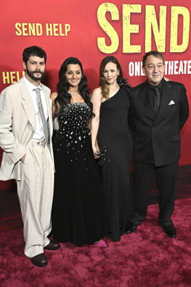 Dylan O Brien, Zainab Azizi, Rachel McAdams and Sam Raimi at the world premiere of the movie Send Help at the TCL Chinese Theatre Los Angeles, 21 01 2026 Foto:xD.xStarbuckx xFuturexImagex help_6261