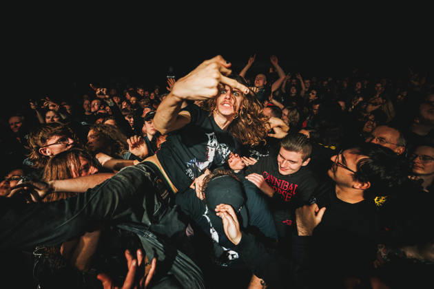 Cryptopsy live in Copenhagen, Denmark Copenhagen, Denmark. 30th, January 2026. Concert goers seen at a live concert with the Canadian death and thrash metal band Cryptopsy at Pumpehuset in Copenhagen. Denmark, Copenhagen  Copyright: xGonzalesxPhoto ChristianxHjorthx