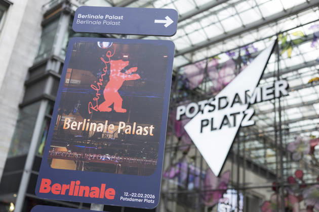 Berlinale, construction work at Potsdamer Platz, Berlin, 11 02 2026 Sign for the Berlinale before the opening of the 76 Berlinale at the Theater am Potsdamer Platz in Berlin on 11 02 2026 The film festival takes place from 12 22 February 2026 Berlin Theater am Potsdamer Platz Copyright: xBenxKriemannx