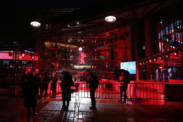 February 11, 2026, Berlin, Germany: People stand in front of the Berlinale Palast ahead of the 76th Berlin International Film Festival (Berlinale) in Berlin. The festival runs from Feb. 12 to 22, 2026. Berlin Germany  - ZUMAf146 20260211_zip_f146_002 Copyright: xRouzbehxFouladix