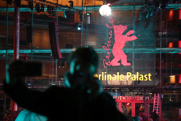 February 11, 2026, Berlin, Germany: A man takes a selfie in front of the Berlinale Palast ahead of the 76th Berlin International Film Festival (Berlinale) in Berlin. The festival runs from Feb. 12 to 22, 2026. Berlin Germany  - ZUMAf146 20260211_zip_f146_010 Copyright: xRouzbehxFouladix