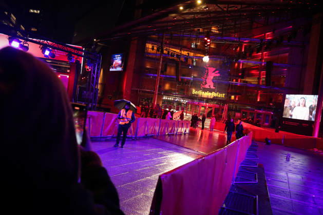 February 11, 2026, Berlin, Germany: People stand in front of the Berlinale Palast ahead of the 76th Berlin International Film Festival (Berlinale) in Berlin. The festival runs from Feb. 12 to 22, 2026. Berlin Germany  - ZUMAf146 20260211_zip_f146_011 Copyright: xRouzbehxFouladix