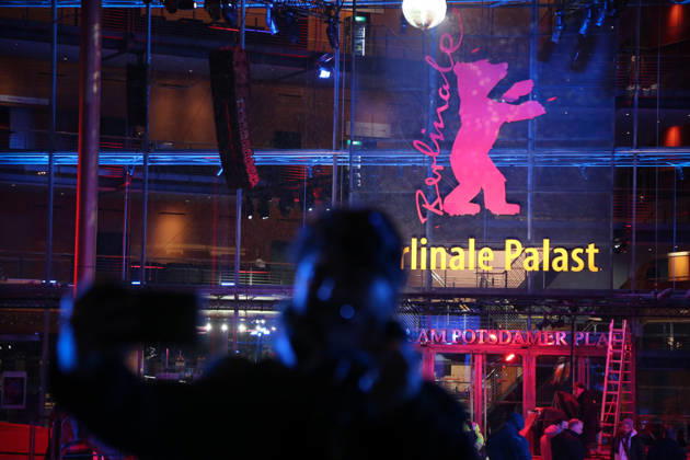 February 11, 2026, Berlin, Germany: A man takes a selfie in front of the Berlinale Palast ahead of the 76th Berlin International Film Festival (Berlinale) in Berlin. The festival runs from Feb. 12 to 22, 2026. Berlin Germany - ZUMAf146 20260211_zip_f146_014 Copyright: xRouzbehxFouladix
