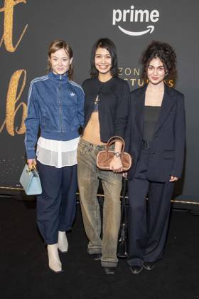 Linda Belinda Podszus, Nhung Hong and Julia Novohradsky as guests on the black carpet at the premiere photocall A NIGHT TO REMEMBER by Prime Video and Amazon MGM Studios at the 76 Berlinale on Wednesday, February 11, 2026 at Von Greifswald in Berlin Berlin Germany