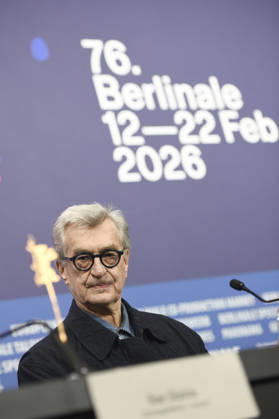 Wim Wenders at the press conference of the international jury at the Berlinale 2026 76 Berlin International Film Festival at the Hotel Grand Hyatt Berlin, 12 02 2026 Foto:xC.xNiehausx xFuturexImagex jury_6231