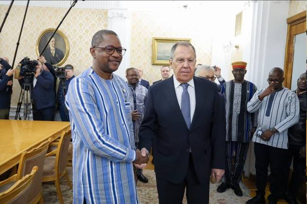 Russian Foreign Minister Sergey Lavrov meets with his Burkinabe counterpart, Karamoko Jean-Marie Traoré, in Moscow, Russian Foreign Minister Sergey Lavrov meets with his Burkinabe counterpart, Karamoko Jean-Marie Traoré, in Moscow, and emphasizes strengthening security and military cooperation and supporting stability in the Sahel region of Africa. In Moscow, Russia, February 12, 2026. Photo by Russian Foreign Ministry s official apaimages Russia Russia Russian Federation 120226_Russia_RPO_01(4) Copyright: xapaimagesxRussianxForeignxMinistry sxofficialx xapaimagesx