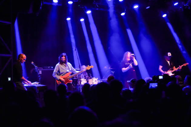 Purpendicular with drummer Ian Paice, singer and band founder Robby Thomas Walsh, guitarist Murray Gould, bassist Nick Fyfe and keyboardist Alessandro Debiaggi Rüsselsheim 12 02 2026 Concert by Purpendicular with drumming legend Ian Paice from Deep Purple