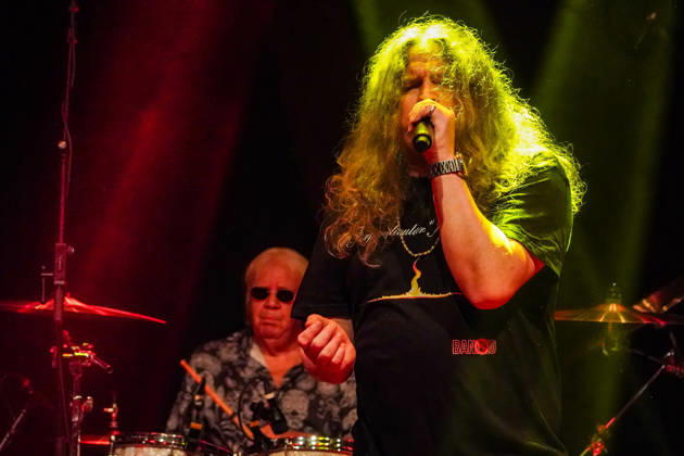 Purpendicular with drummer Ian Paice, singer and band founder Robby Thomas Walsh, Rüsselsheim 12 02 2026 Purpendicular concert with drumming legend Ian Paice from Deep Purple