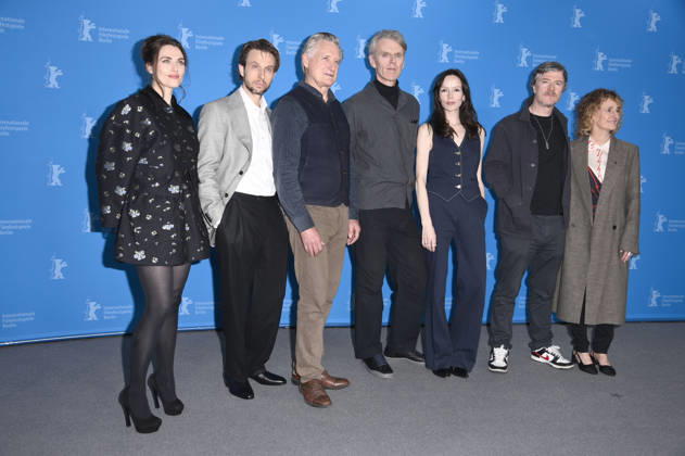 Katie McGrath, Anders Danielsen Lie, Bill Pullman, Grant Gee, Valene Kane, Barry Ward and Tricia Tuttle at the photocall for the feature film Everybody Digs Bill Evans at the Berlinale 2026 76 Berlin International Film Festival at the Hotel Grand Hyatt Berlin, 13 02 2026 Foto:xN.xKubelkax xFuturexImagex evans_6237