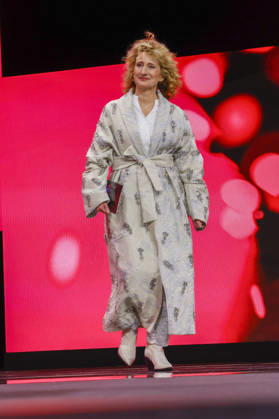 Tricia Tuttel Director of the Berlinale at the opening of the 75th Berlin International Film Festival in the Berlinale Palast at Potsdamer Platz