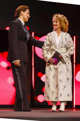 Tricia Tuttel Director of the Berlinale at the opening of the 75th Berlin International Film Festival in the Berlinale Palast at Potsdamer Platz