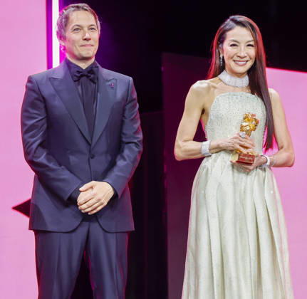 Sean Baker, Michelle Yeoh Golden Bear Award winner at the opening of the 76th Berlinale International Film Festival with the No Good Men Film Premiere on 12 02 2026 at the Berlinale Palast Berlin