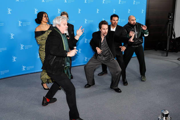 Berlin Berlinale, 76 Berlin International Film Festival 2026 Photo Call Fun shoot GOOD LUCK, HAVE FUN, DON™T DIE Gore Verbinski Director Director Sam Rockwell Actor Actor Zazie Beetz Actress Actor Haley Lu Richardson Actress Actor Michael Pena Actor Actor Asim Chaudhry Actor Actor Berlinale, 76 Copyright: xEibner-Pressefoto RogerxBuerkex EP_RBE