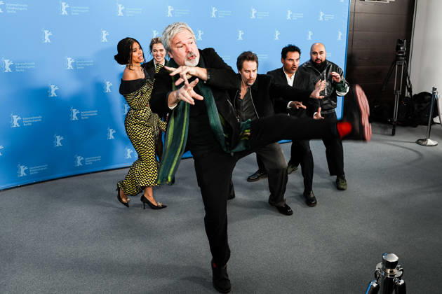 Berlin Berlinale, 76 Berlin International Film Festival 2026 Photo Call Fun shoot, Kung Fu Shooting GOOD LUCK, HAVE FUN, DON™T DIE Gore Verbinski Director Director Sam Rockwell Actor Actor Zazie Beetz Actress Actor Haley Lu Richardson Actress Actor Michael Pena Actor Actor Asim Copyright: xEibner-Pressefoto RogerxBuerkex EP_RBE