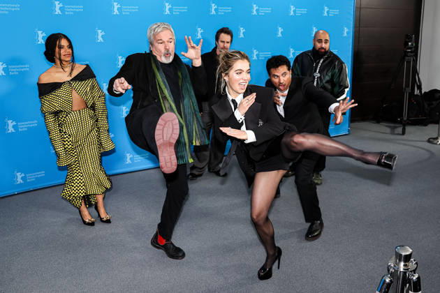 Berlin Berlinale, 76 Berlin International Film Festival 2026 Photo Call Fun shoot, Kung Fu Shooting GOOD LUCK, HAVE FUN, DON™T DIE Gore Verbinski Director Director Sam Rockwell Actor Actor Zazie Beetz Actress Actor Haley Lu Richardson Actress Actor Michael Pena Actor Actor Asim Copyright: xEibner-Pressefoto RogerxBuerkex EP_RBE