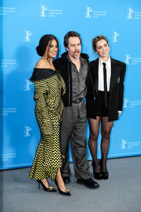 Berlin Berlinale, 76 Berlin International Film Festival 2026 Photo Call Fun shoot GOOD LUCK, HAVE FUN, DON™T DIE Sam Rockwell Actor Actor Zazie Beetz Actress Actor Haley Lu Richardson Actress Actor Berlinale, 76 Berlin International Film Festival 2026, 13 02 2026 Press Photo Roger Buerke Copyright: xEibner-Pressefoto RogerxBuerkex EP_RBE
