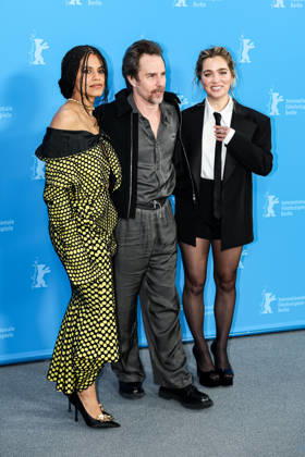 Berlin Berlinale, 76 Berlin International Film Festival 2026 Photo Call Fun shoot GOOD LUCK, HAVE FUN, DON™T DIE Sam Rockwell Actor Actor Zazie Beetz Actress Actor Haley Lu Richardson Actress Actor Berlinale, 76 Berlin International Film Festival 2026, 13 02 2026 Press Photo Roger Buerke Copyright: xEibner-Pressefoto RogerxBuerkex EP_RBE