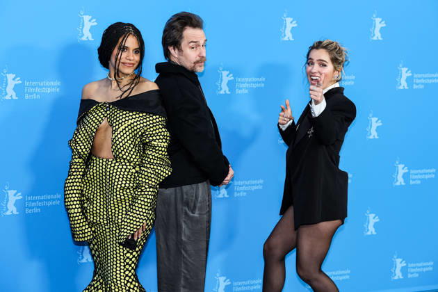 Berlin Berlinale, 76 Berlin International Film Festival 2026 Photo Call Fun shoot GOOD LUCK, HAVE FUN, DON™T DIE Sam Rockwell Actor Actor Zazie Beetz Actress Actor Haley Lu Richardson Actress Actor Berlinale, 76 Berlin International Film Festival 2026, 13 02 2026 Press Photo Roger Buerke Copyright: xEibner-Pressefoto RogerxBuerkex EP_RBE