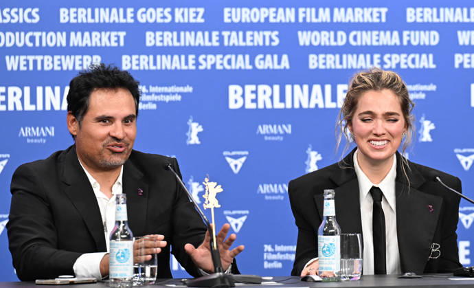 76th Berlinale International Film Festival Good Luck, Have Fun, Don t Die press conference at Grand Hyatt Hotel Featuring: Michael Pena, Haley Lu Richardson Where: Berlin, Germany When: 13 Feb 2026 Credit: Cover Images EDITORIAL USE ONLY. NOT FOR USE BY NEWSPAPERS BASED IN THE UK. Copyright: xx coverimg55465853