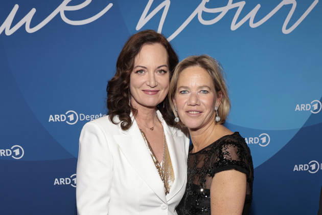 Natalia Woerner and Christine Strobl ARD Program Director at the ARD Blue Hour as part of the 76 Berlinale on 13 02 2026 in Berlin ARD Blue Hour in Berlin