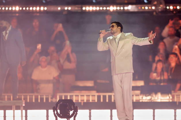 Buenos Aires, February 13, 2026 Puerto Rican singer Bad Bunny, performs his first show at the River Plate Stadium in Argentina during his tour, Debi tirar mas fotos UNAR AGENCY via Aton Chile, Buenos Aires Argentina Aton 1124852  Copyright: UNARxAGENCYxviaxAtonxChile