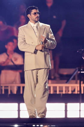 Buenos Aires, February 13, 2026 Puerto Rican singer Bad Bunny, performs his first show at the River Plate Stadium in Argentina during his tour, Debi tirar mas fotos UNAR AGENCY via Aton Chile, Buenos Aires Argentina Aton 1124860  Copyright: UNARxAGENCYxviaxAtonxChile